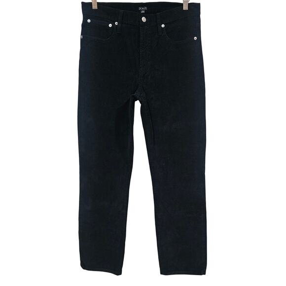 J.CREW Corduroy Straight-Leg Pants Black SIze 30 NWT - Picture 1 of 5